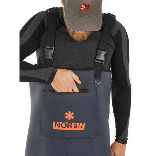 Полукомбинезон заброд. Norfin SHADOW NEOPRENE BOOTFOOT р.44-L с сапогами резина
