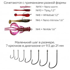 Одинарный крючок CF S hook №4 10 шт