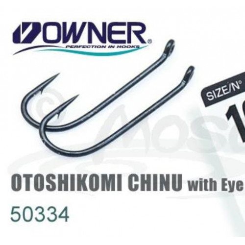 Одинарный крючок OWNER 15шт кольцо Black Chrome 50334-16
