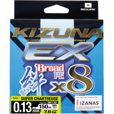 OWNER Шнур Kizuna EX X8 Broad PE super chartreuse 150м 0,13мм 7,6кг