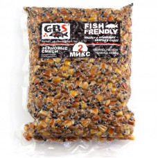 Зерновая смесь GBS Baits № 2 Фасовка 1 кг (Кукуруза, конопля, пшеница)