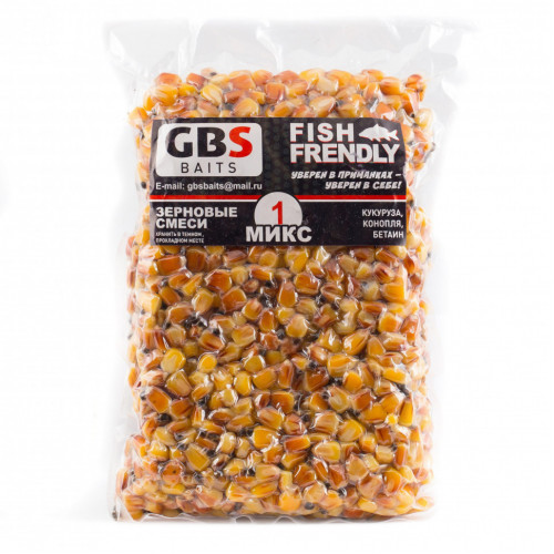 Зерновая смесь GBS №1 Фасовка 2 кг (Кукуруза, конопля)