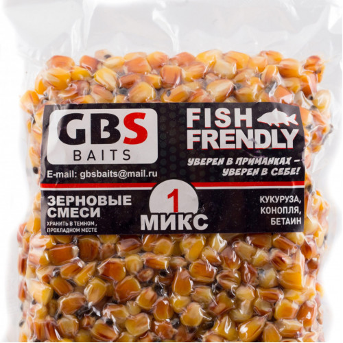 Зерновая смесь GBS №1 Фасовка 2 кг (Кукуруза, конопля)
