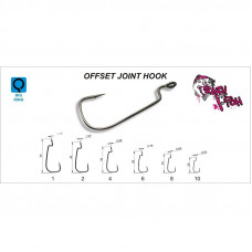 Офсетный крючок Crazy Fish Offset Joint Hook №1 10 шт