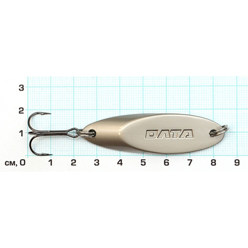 Блесна КАСТМАСТЕР 21г, 80мм, матовое серебро, тр.Mustad №4, цветной металл,